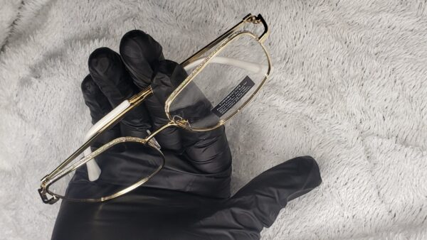 Golden White Rimlas glasses - Image 2