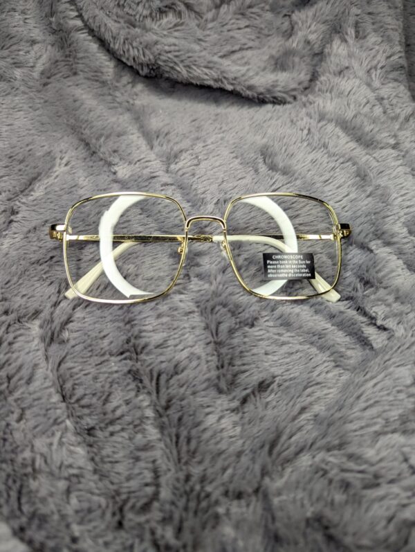 Golden White Rimlas glasses - Image 3